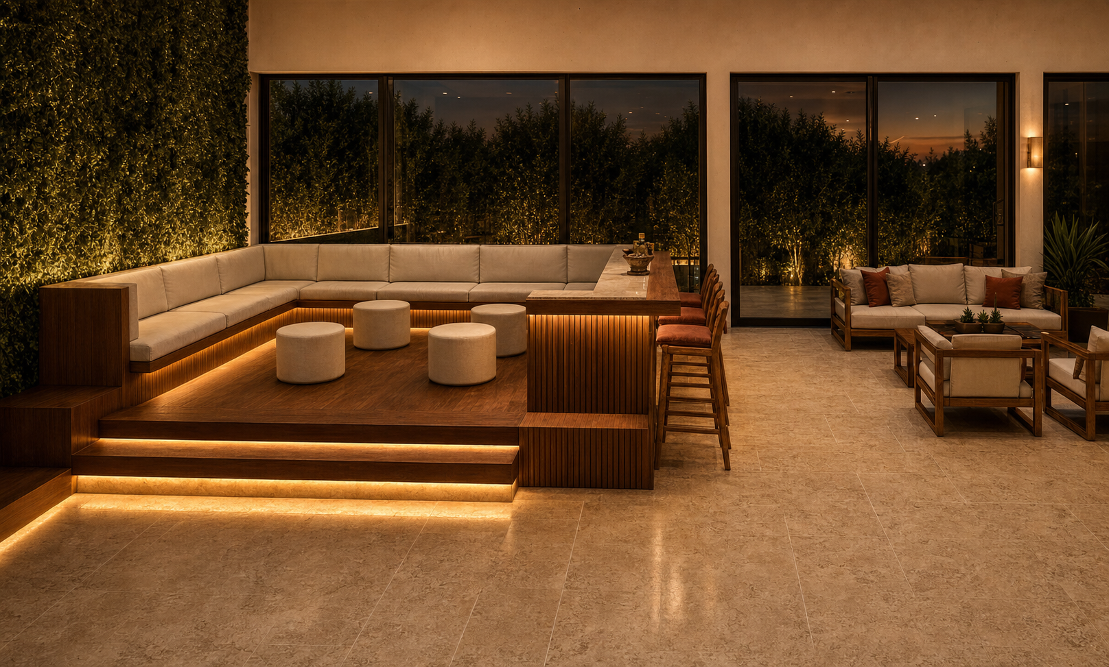 CODA Beach Club lounge interior