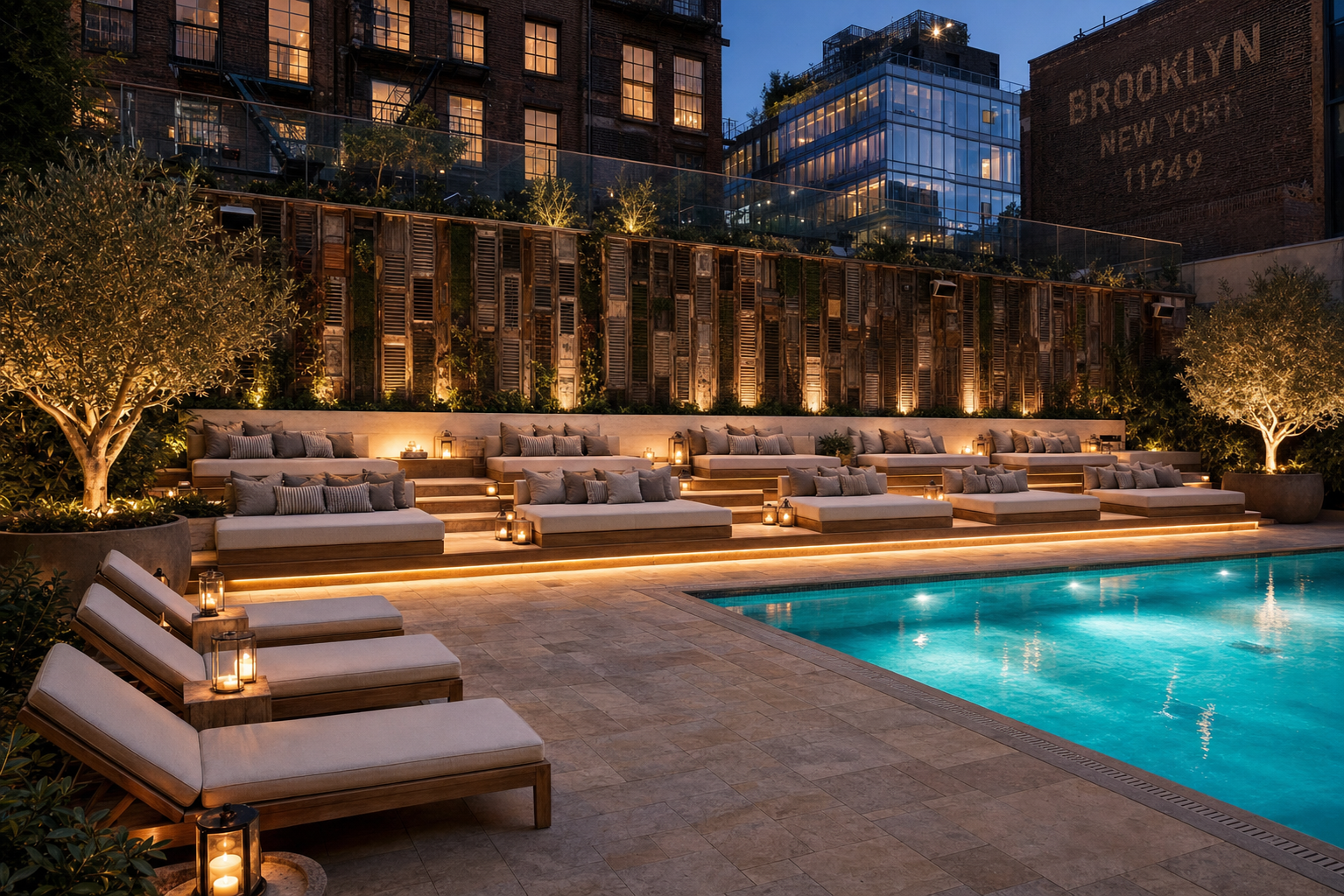 CODA Beach Club pool and lounge